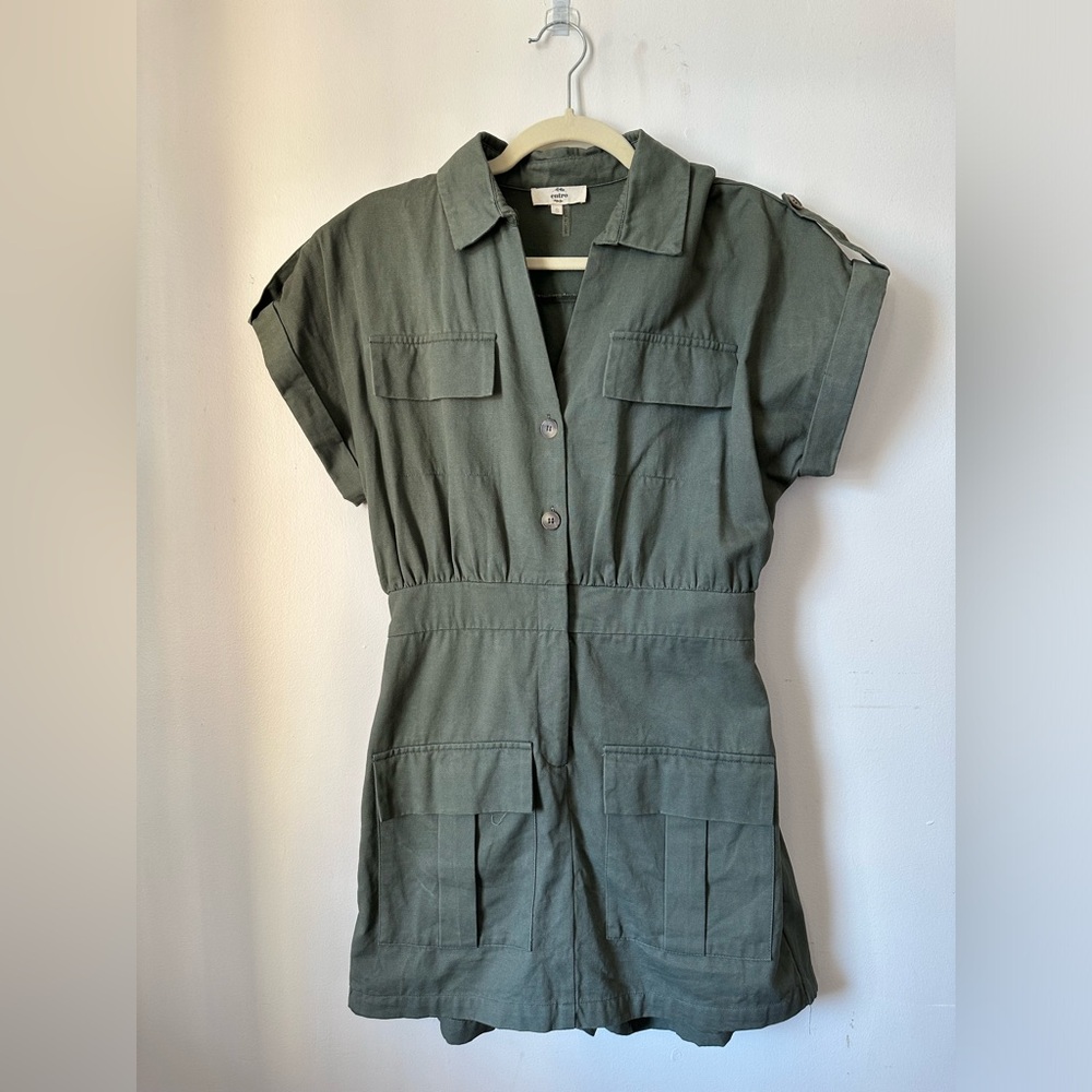 Utility Style Romper with Skort Front (Small)